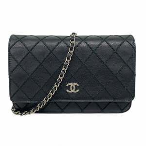 CHANEL Black Leather Wallet